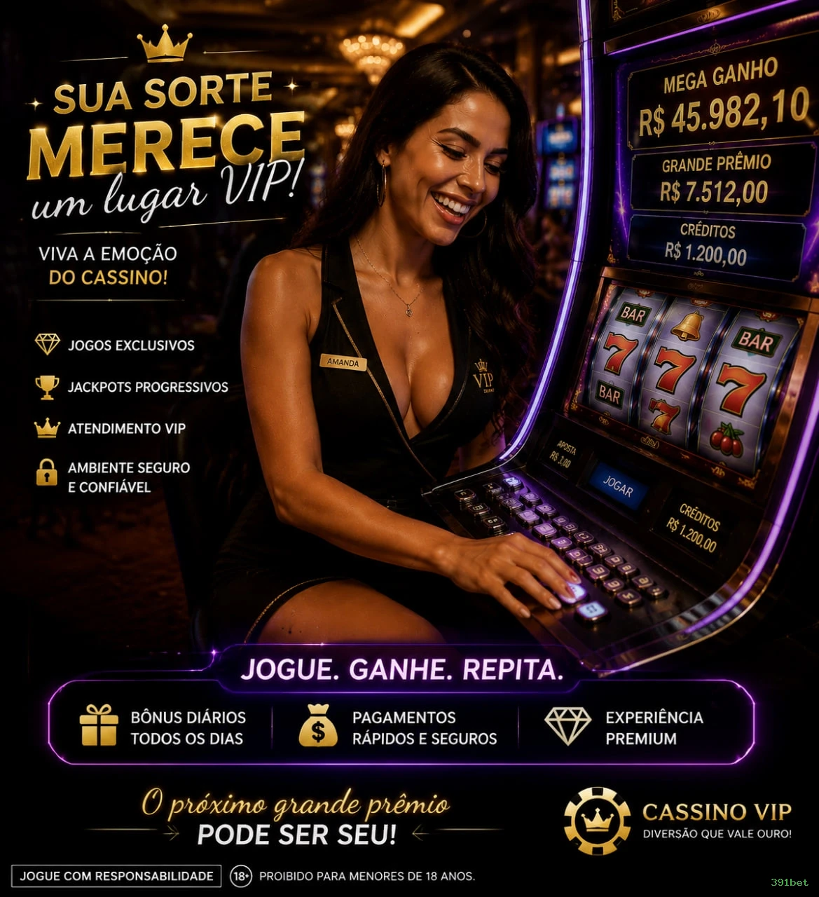 Imagem promocional do cassino online da 391bet mostrando jogos ao vivo